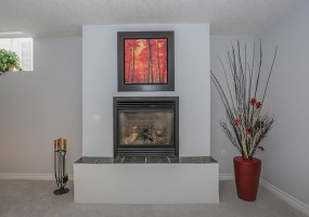 Gas Fireplace in Lower Rec Room